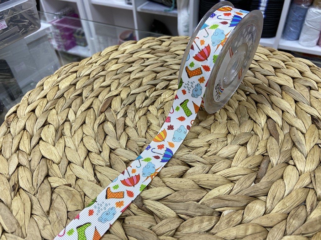 BASKILI KURDELE 2,5 CM / 1 METRE