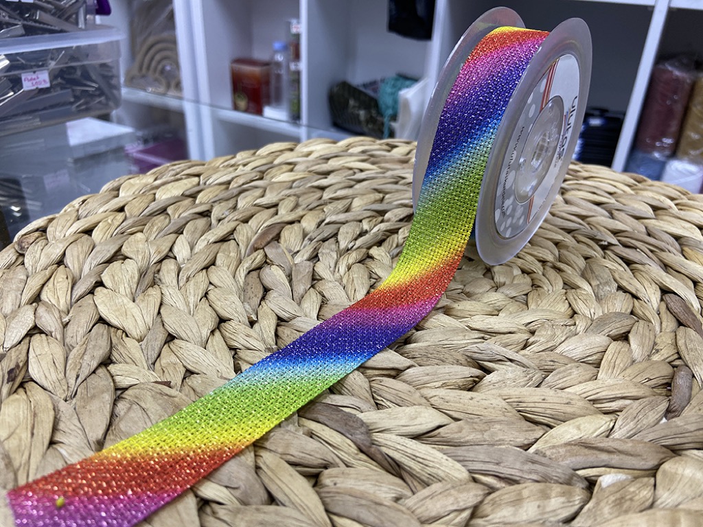 BASKILI KURDELE 2,5 CM / 1 METRE