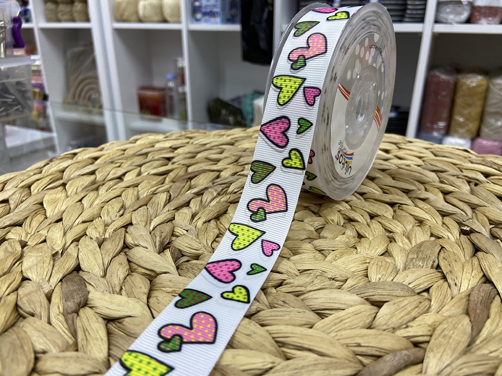 BASKILI KURDELE 2,5 CM / 1 METRE