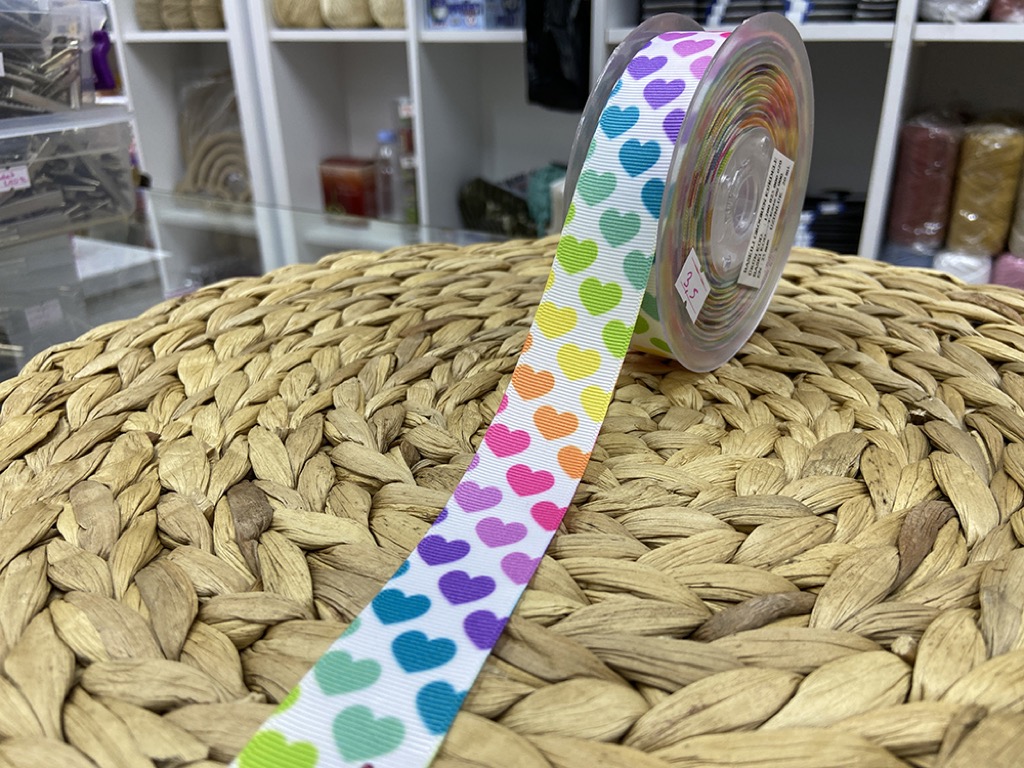 BASKILI KURDELE 2,5 CM / 1 METRE