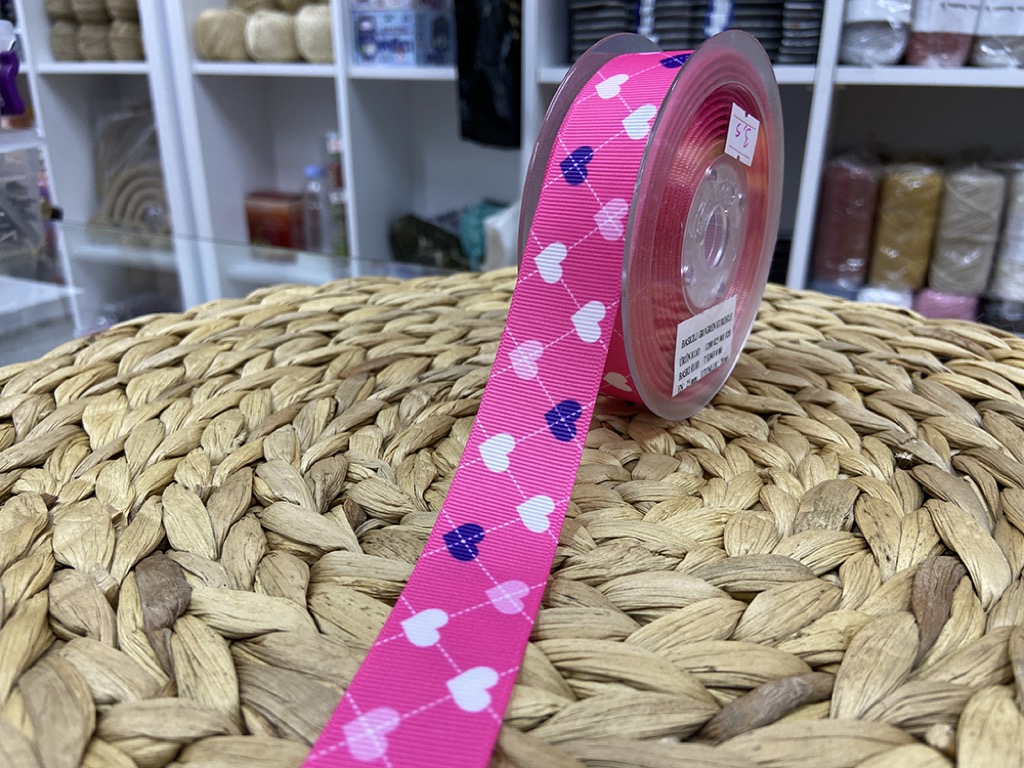 BASKILI KURDELE 2,5 CM / 1 METRE