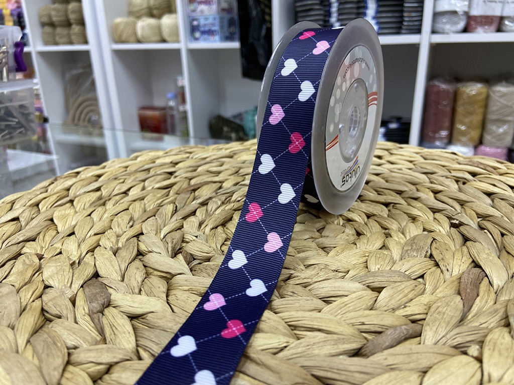 BASKILI KURDELE 2,5 CM / 1 METRE