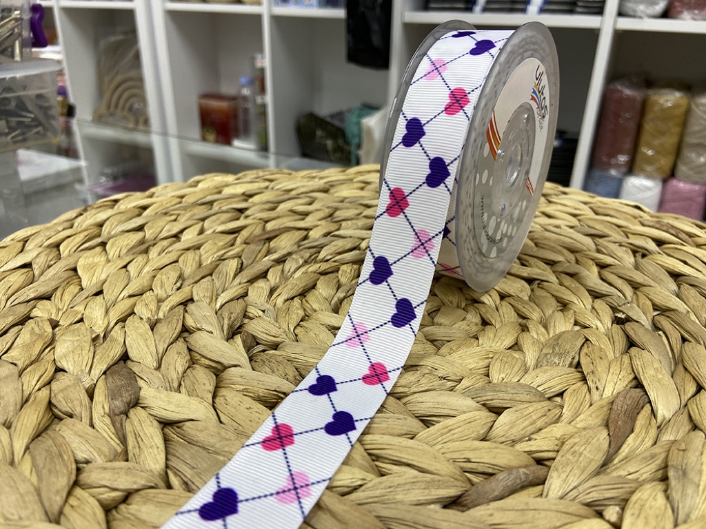 BASKILI KURDELE 2,5 CM / 1 METRE