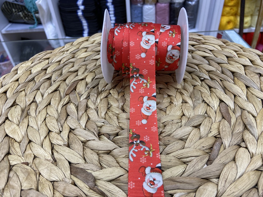 BASKILI KURDELE 2,5 CM / 1 METRE