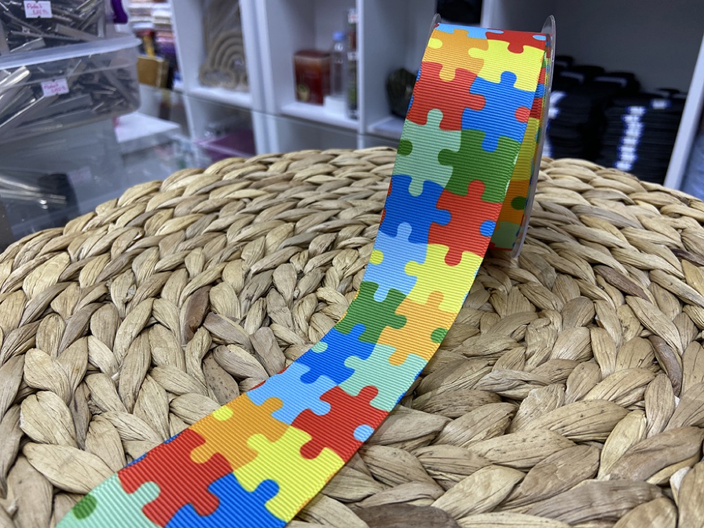 BASKILI KURDELE 4 CM / 1 METRE