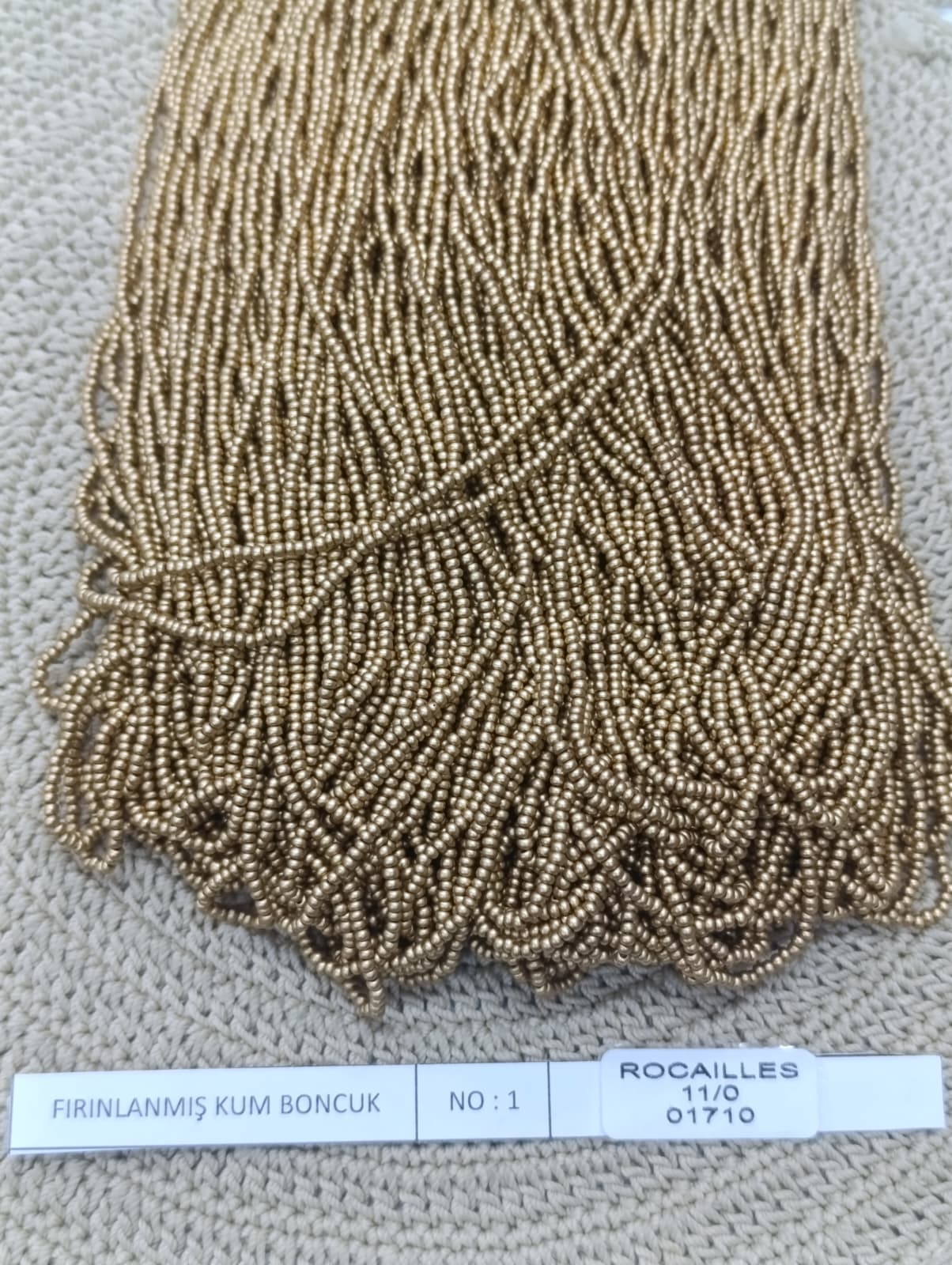 FIRINLANMIŞ KUM BONCUK NO:1 MAT GOLD (ROCAILLES 11/00 01710)